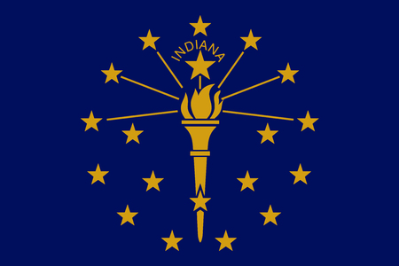 Flag of the USA State of Indiana, vector.のイラスト素材