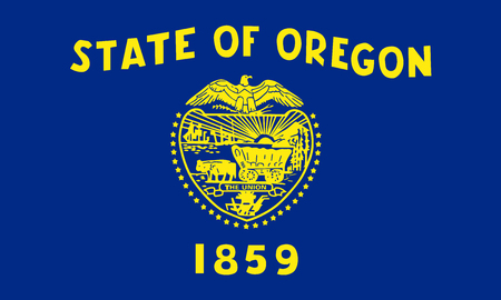 Flag of the USA State of Oregon, vector.のイラスト素材