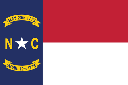 Flag of the USA State of North Carolina, vector.のイラスト素材