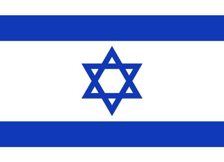 Flag of Israel in official rate and colors, vector.のイラスト素材