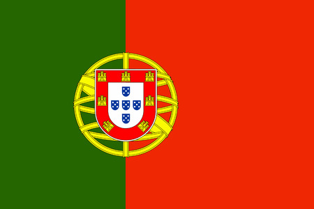 Flag of Portugal in official rate and colors, vector.のイラスト素材