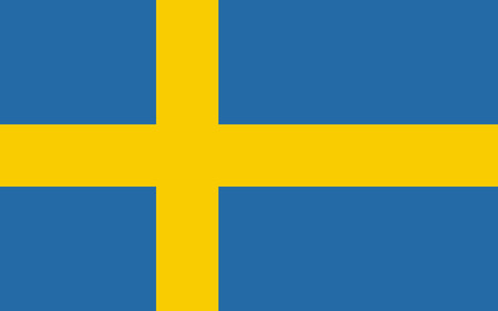 Flag of Sweden in official rate and colors, vector.のイラスト素材
