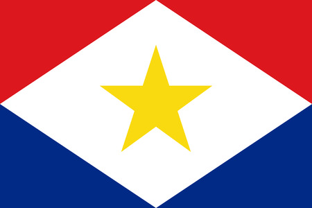 Flag of Saba in official rate and colors, vector.のイラスト素材