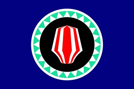 Bougainville flag in official rate and colors, vector.のイラスト素材