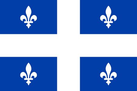 Flag of Quebec Sovereignty Movement in proportions and colors vector.のイラスト素材