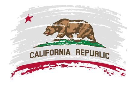 California US flag in grunge brush stroke, vector imageのイラスト素材