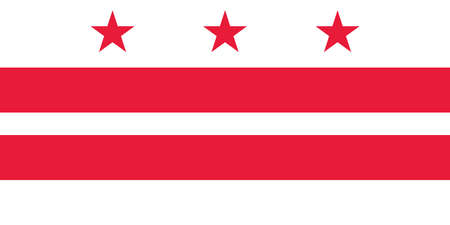 District of Columbia USA - Washington, DC flag in official proportions and color, vectorのイラスト素材