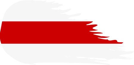 White-red-white flag Belarusian comet flag fly, grunge brush vectorのイラスト素材