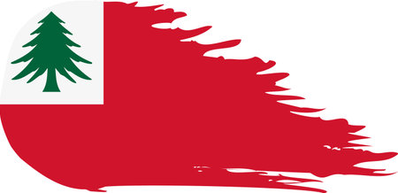 New England comet flag fly, grunge brush vectorのイラスト素材