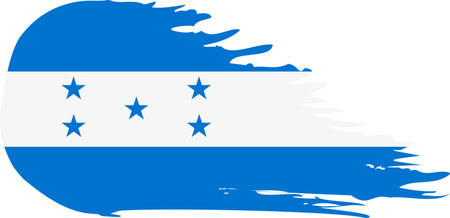 Honduras comet flag fly, grunge brush vectorのイラスト素材
