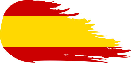 Spain comet flag fly, grunge brush vectorのイラスト素材