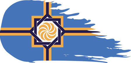 Western Armenia comet flag fly, grunge brush vectorのイラスト素材