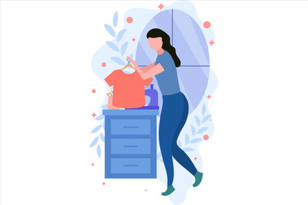 Fashion Designer Flat Design Illustrationのイラスト素材