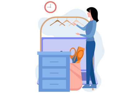 Fashion Designer Flat Design Illustrationのイラスト素材