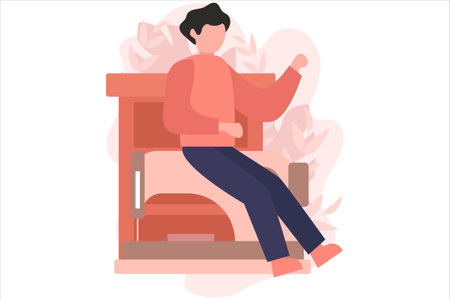 Fashion Designer Flat Design Illustrationのイラスト素材