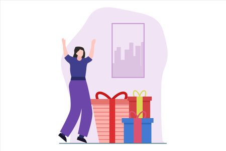 Birthday Flat Designのイラスト素材