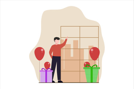 Birthday Flat Designのイラスト素材