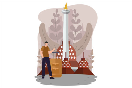 Travel Flat Designのイラスト素材