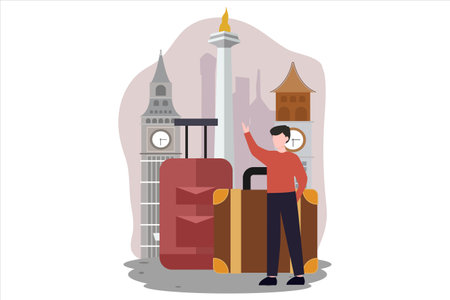 Travel Flat Designのイラスト素材