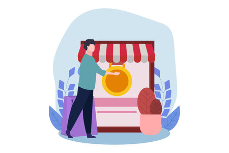 E Commerce Flat Designのイラスト素材