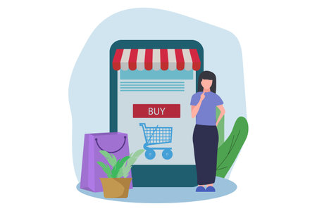 E Commerce Flat Designのイラスト素材