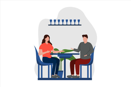 Coffee Shop Flat Design Illustrationのイラスト素材