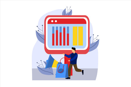 Marketing Flat Designのイラスト素材