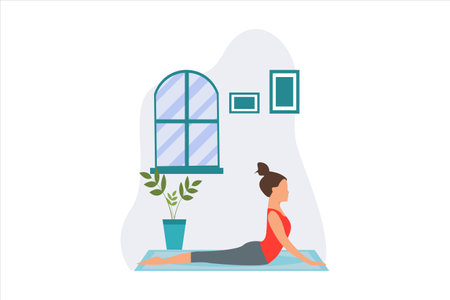 Yoga Flat Designのイラスト素材