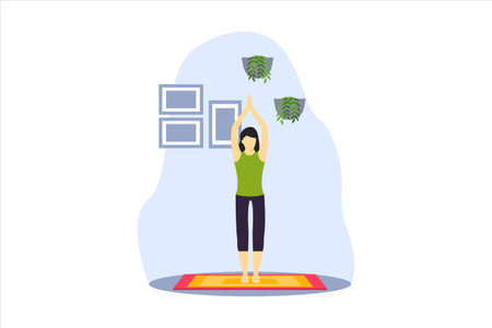 Yoga Flat Designのイラスト素材
