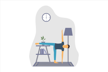 Yoga Flat Designのイラスト素材