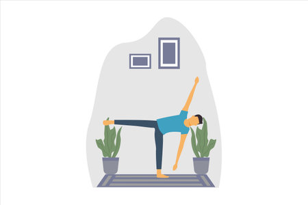 Yoga Flat Designのイラスト素材