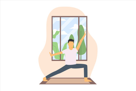 Yoga Flat Designのイラスト素材