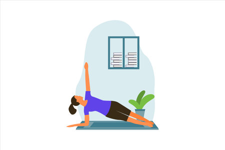 Yoga Flat Designのイラスト素材