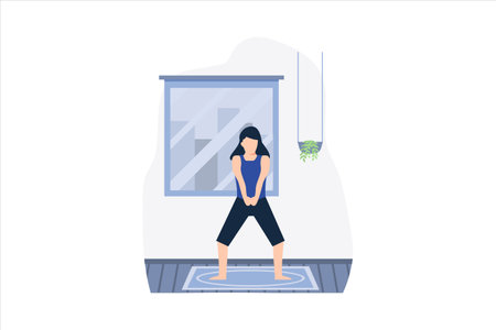 Yoga Flat Designのイラスト素材