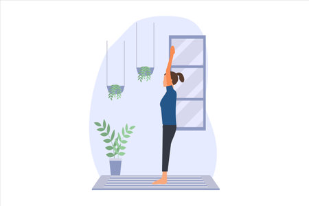 Yoga Flat Designのイラスト素材