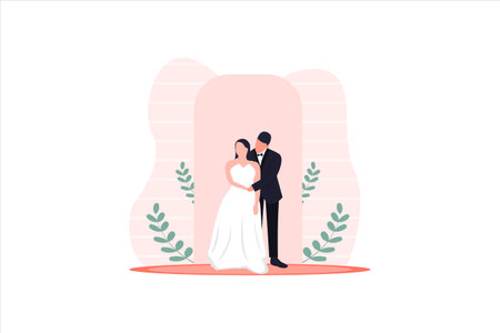 Wedding Flat Designのイラスト素材