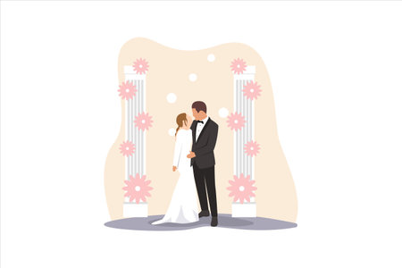Wedding Flat Designのイラスト素材