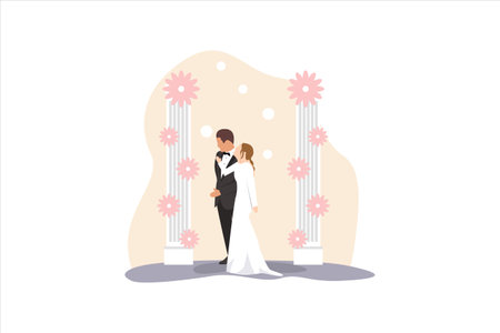 Wedding Flat Designのイラスト素材