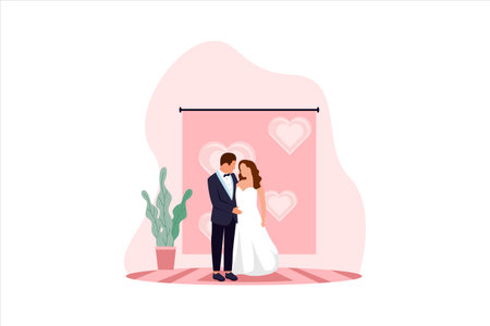 Wedding Flat Designのイラスト素材