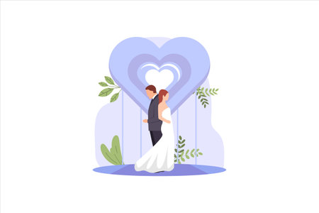 Wedding Flat Designのイラスト素材