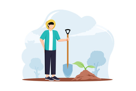 Earth Day Flat Design Illustrationのイラスト素材