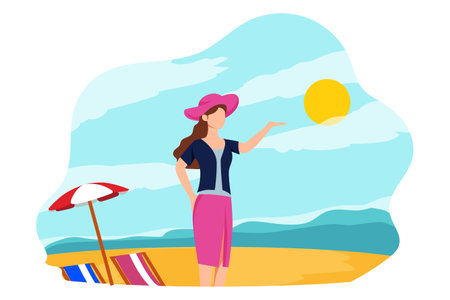 Happy Weekend Flat Designのイラスト素材