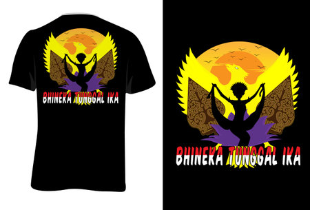 Mock Up T-Shirt Eagle Retro Vintage Styleのイラスト素材