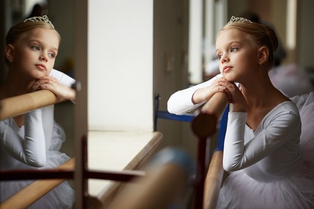 Teen beautiful ballerina posing in the imageの写真素材