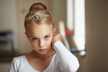 Teen beautiful ballerina posing in the imageの写真素材
