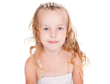 Portrait of pretty little girlの写真素材