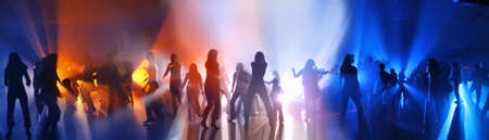 Dancing people in a discoの写真素材