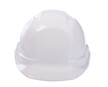 Plastic safety helmet on white backgroundの写真素材