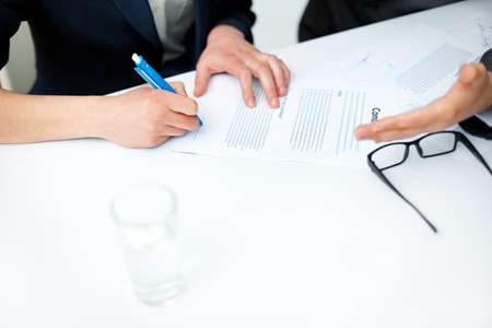 Close up of businessmanの写真素材