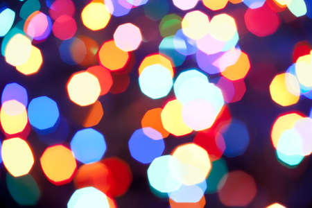 Christmas lights out of focusの写真素材